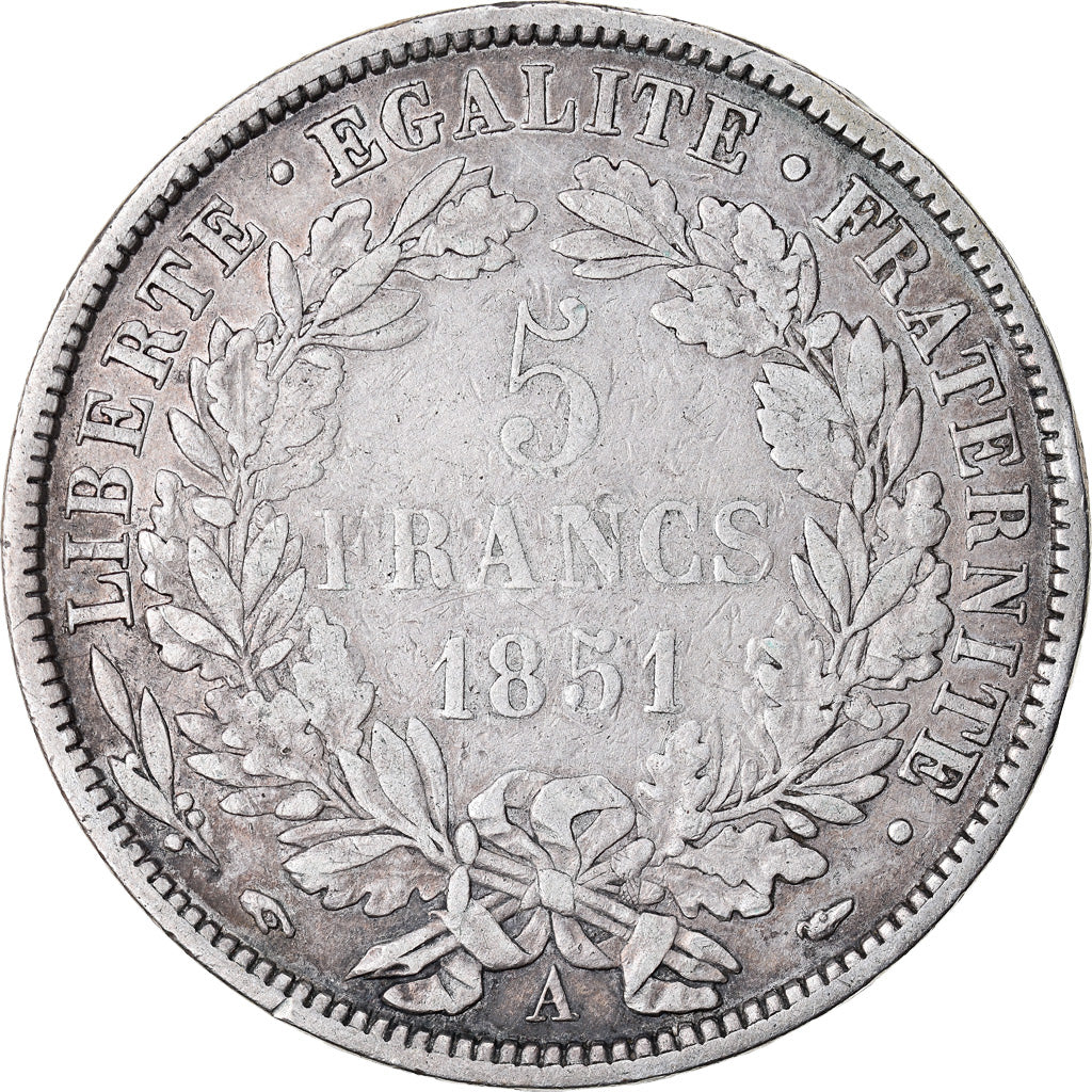Monnaie, France, Cérès, 5 Francs, 1851, Paris, TB+, Argent, Gadoury:719
