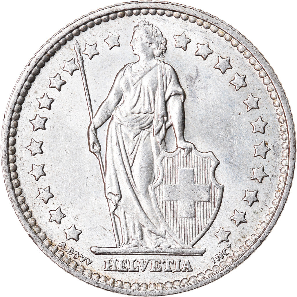 Coin, Switzerland, Franc, 1957, Bern, AU(55-58), Silver, KM:24