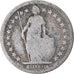 Coin, Switzerland, 1/2 Franc, 1878, Bern, VG(8-10), Silver, KM:23