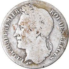Moeda, Bélgica, Leopold I, Franc, 1844, VF(20-25), Prata, KM:7.1
