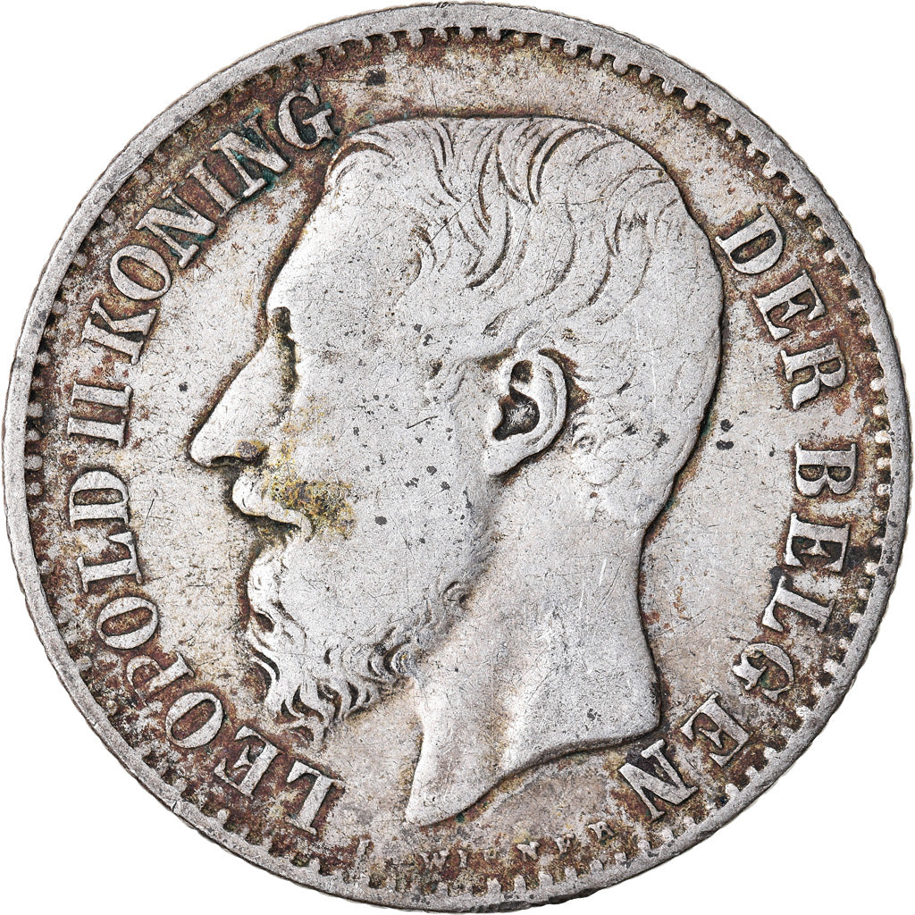 Coin, Belgium, Leopold II, Franc, 1887, VF(30-35), Silver, KM:29.1