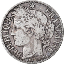 Coin, France, Cérès, Franc, 1872, Bordeaux, VF(20-25), Silver, KM:822.2