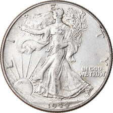 Coin, United States, Walking Liberty Half Dollar, Half Dollar, 1944, U.S. Mint