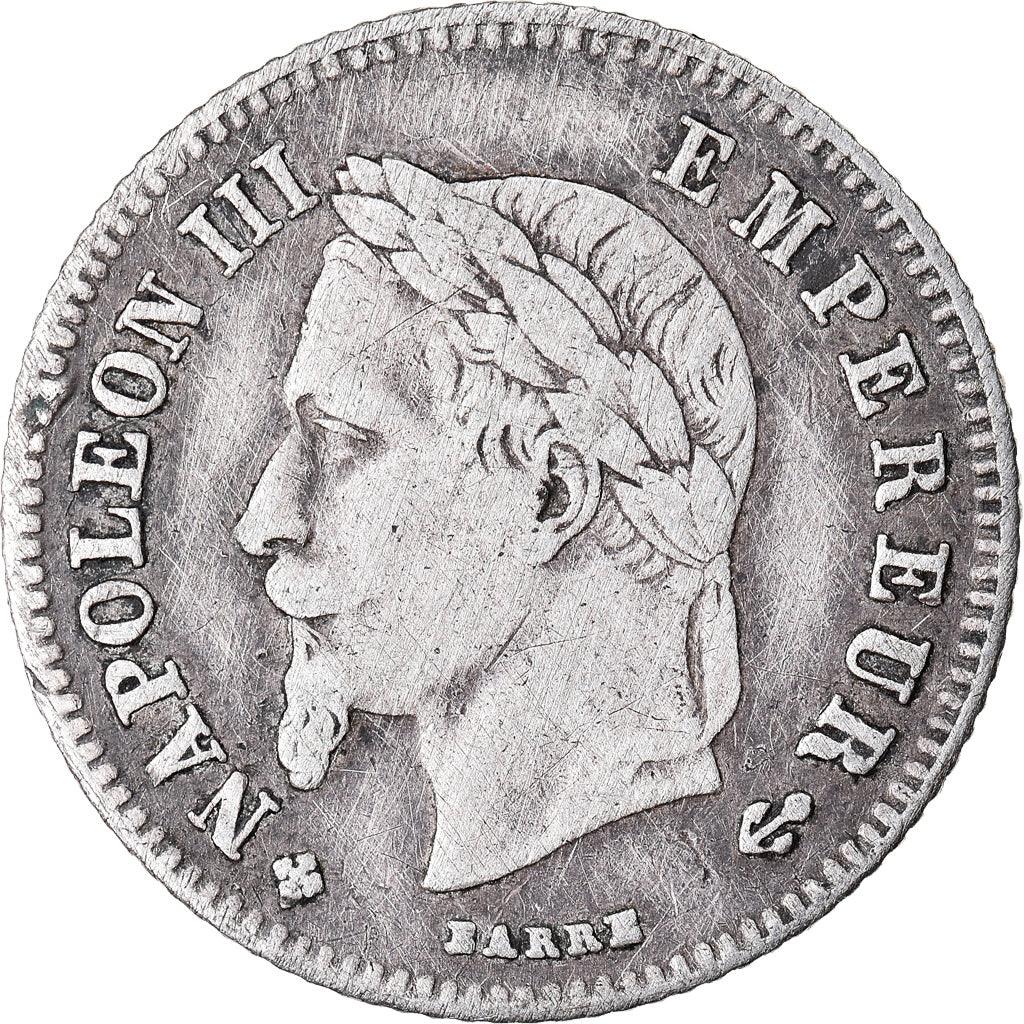 Coin, France, Napoleon III, Napoléon III, 20 Centimes, 1866, Strasbourg