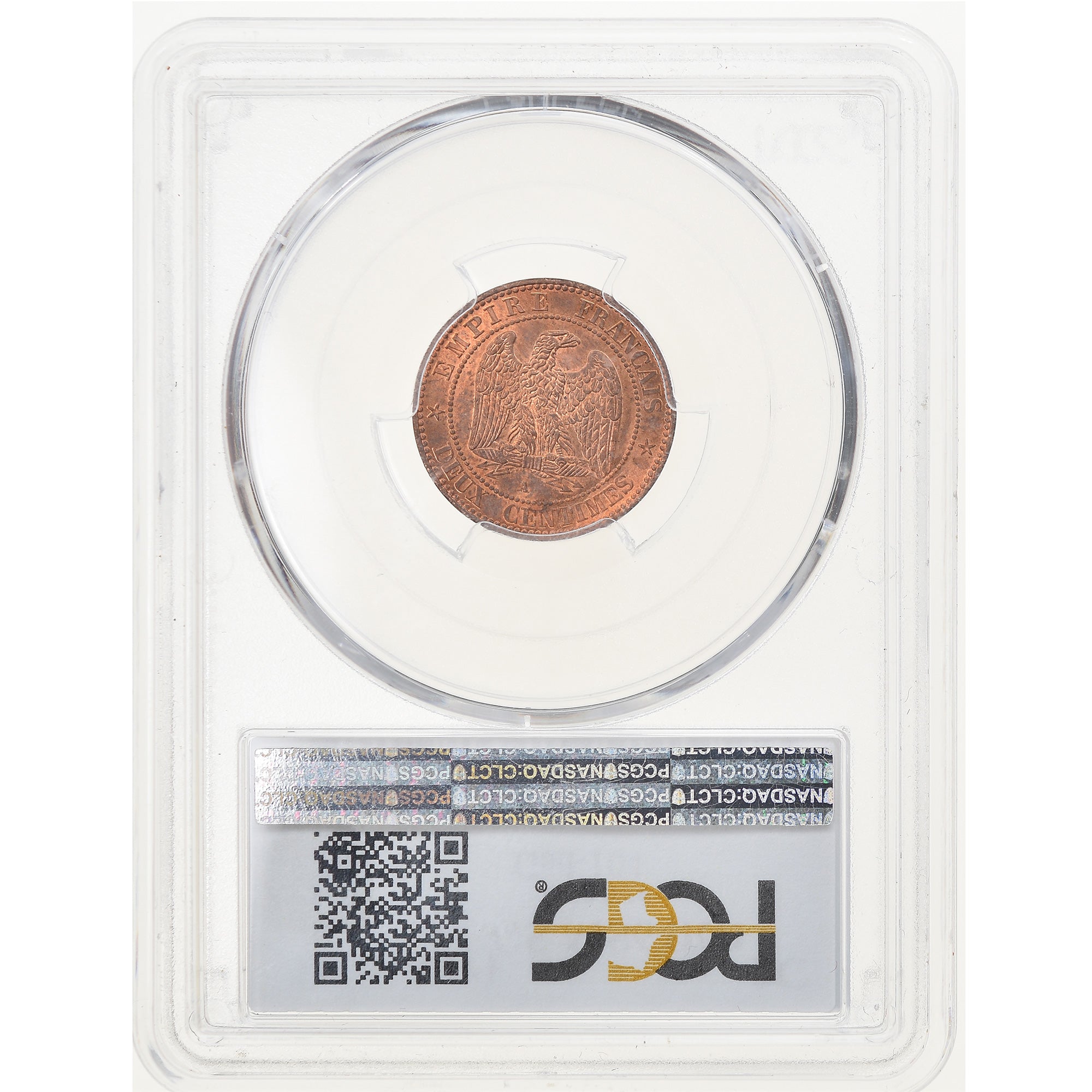 Moeda, França, Napoleon III, Napoléon III, 2 Centimes, 1861, Paris, PCGS