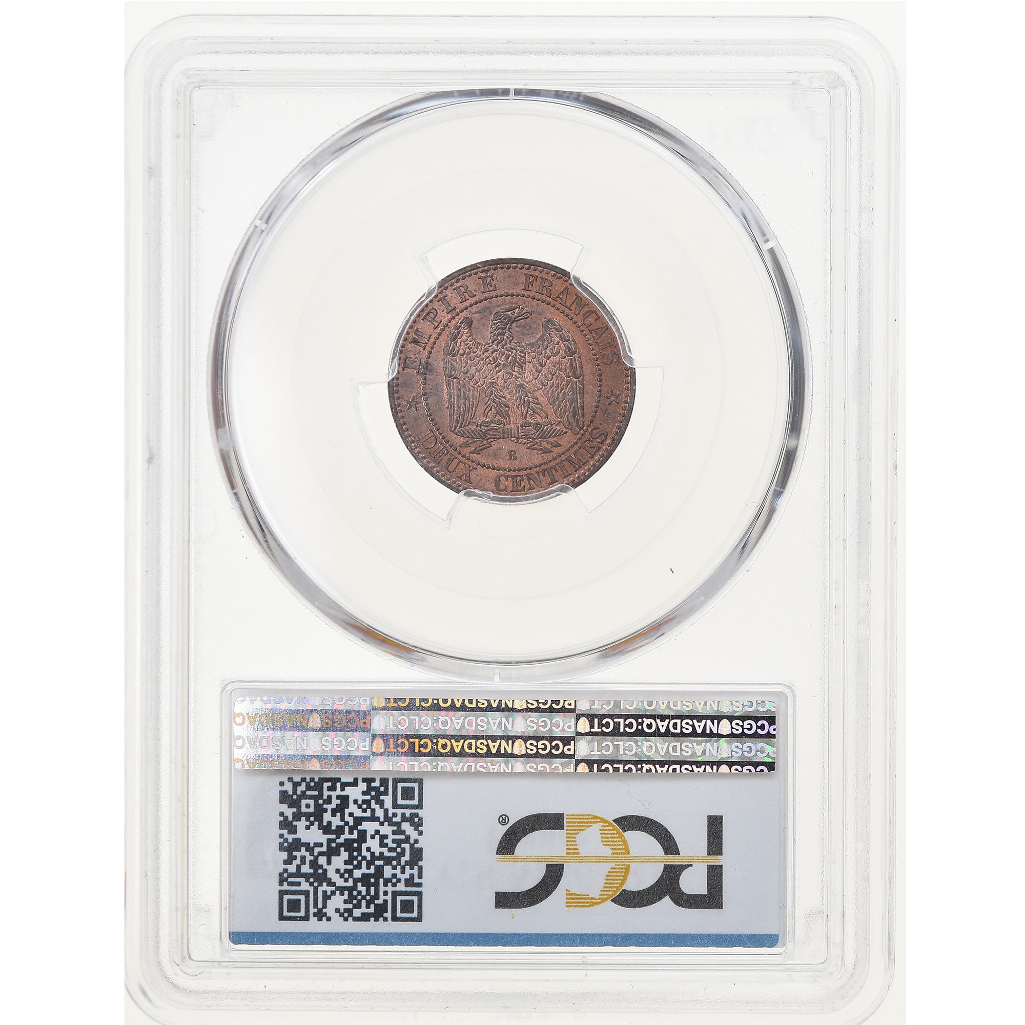 Moneta, Francja, Napoleon III, Napoléon III, 2 Centimes, 1853, Rouen, PCGS