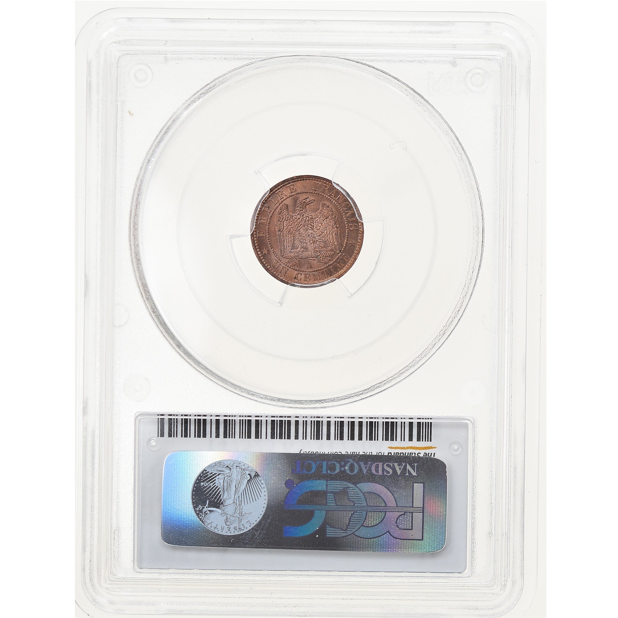 Coin, France, Napoleon III, Napoléon III, Centime, 1853, Paris, PCGS, MS65RD