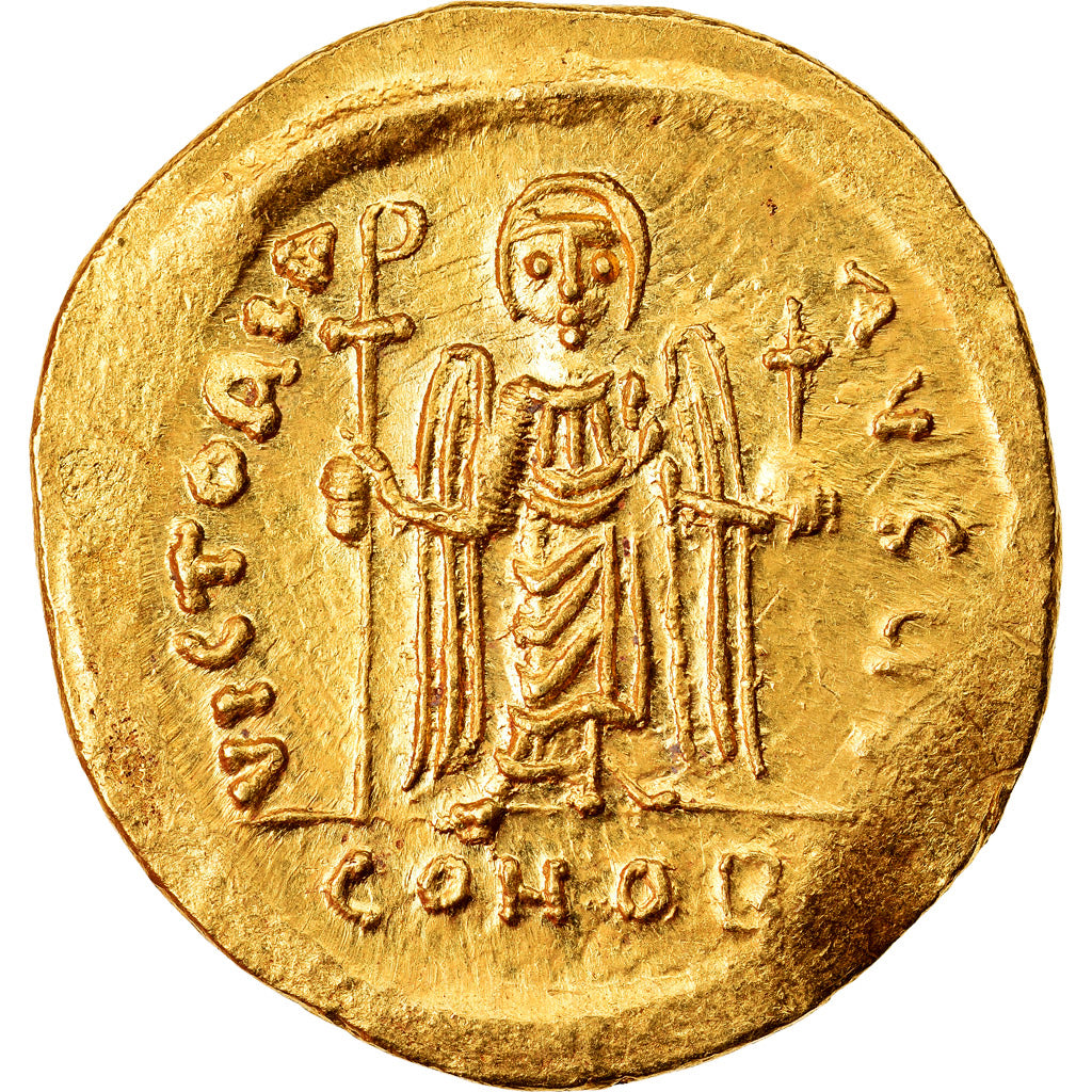 Coin, Phocas, Solidus, 607-610, Constantinople, MS(63), Gold, Sear:620
