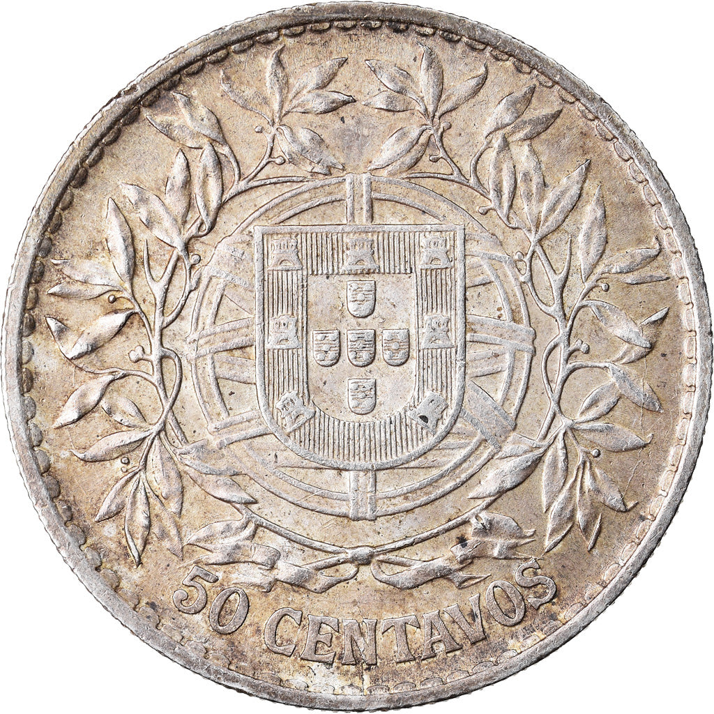 Coin, Portugal, 50 Centavos, 1912, AU(50-53), Silver, KM:561