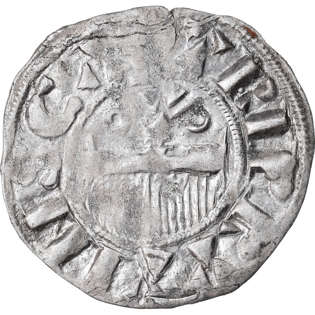 Coin, France, Champagne, Thibaut II, Denarius, Provins, EF(40-45), Silver