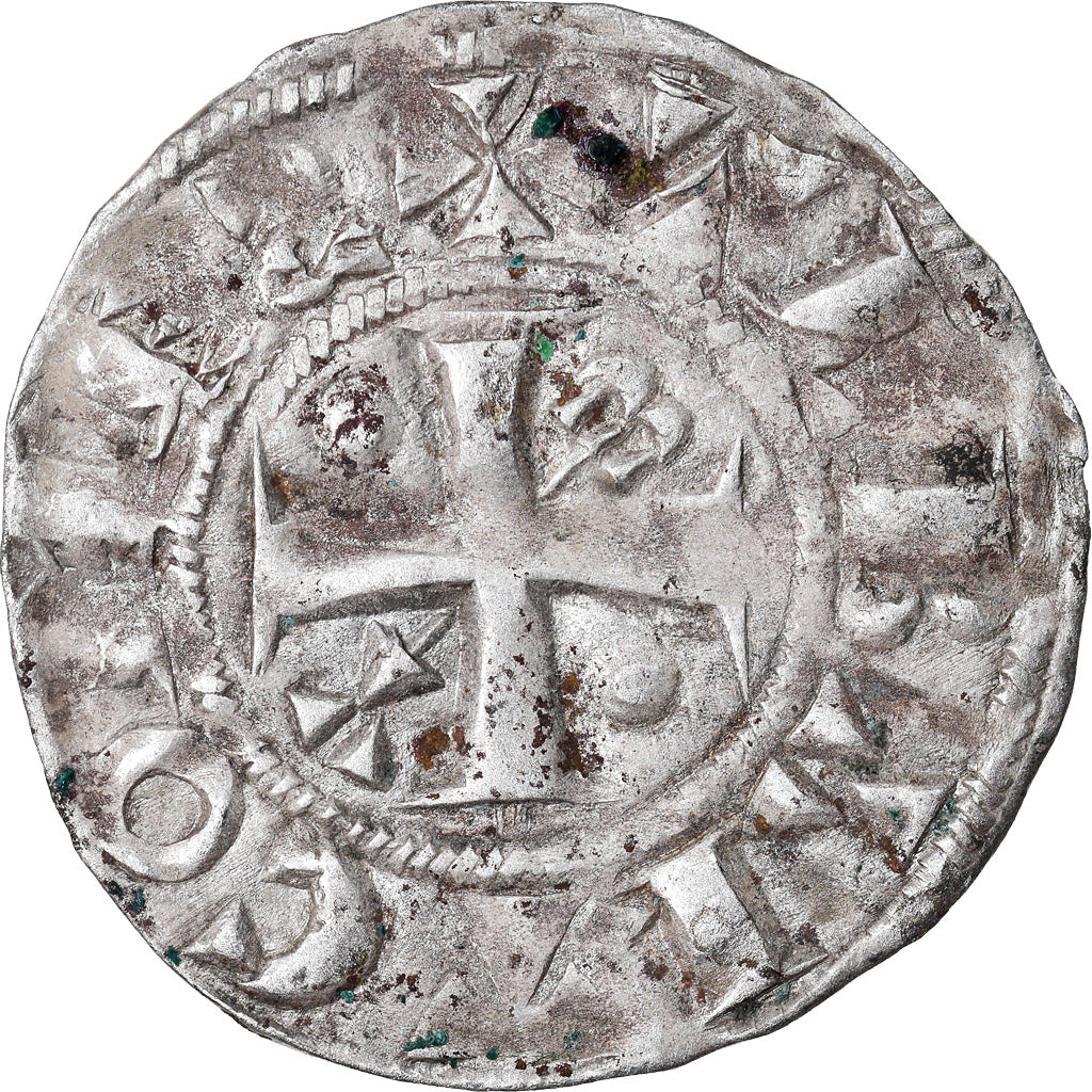 Moneta, Francja, Champagne, Thibaut II, Denarius, Provins, EF(40-45), Srebro