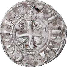 Moneta, Francja, Champagne, Thibaut II, Denarius, Provins, EF(40-45), Srebro