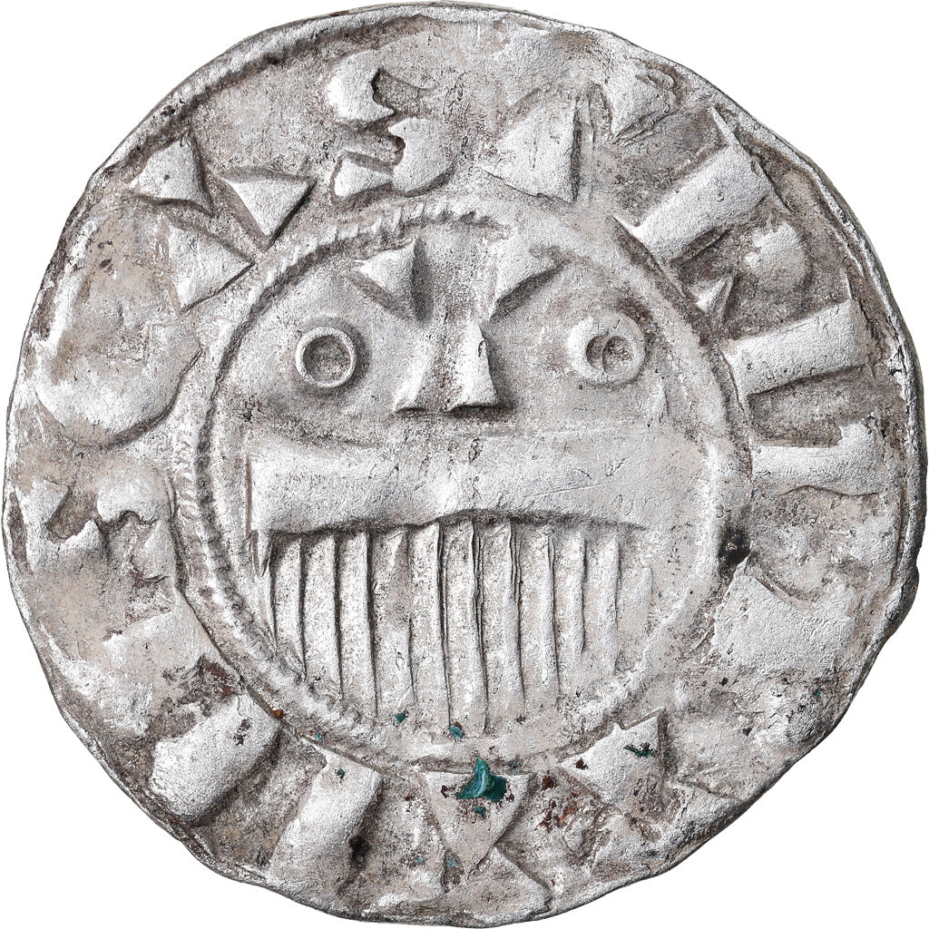 Moneta, Francja, Champagne, Thibaut II, Denarius, Provins, EF(40-45), Srebro