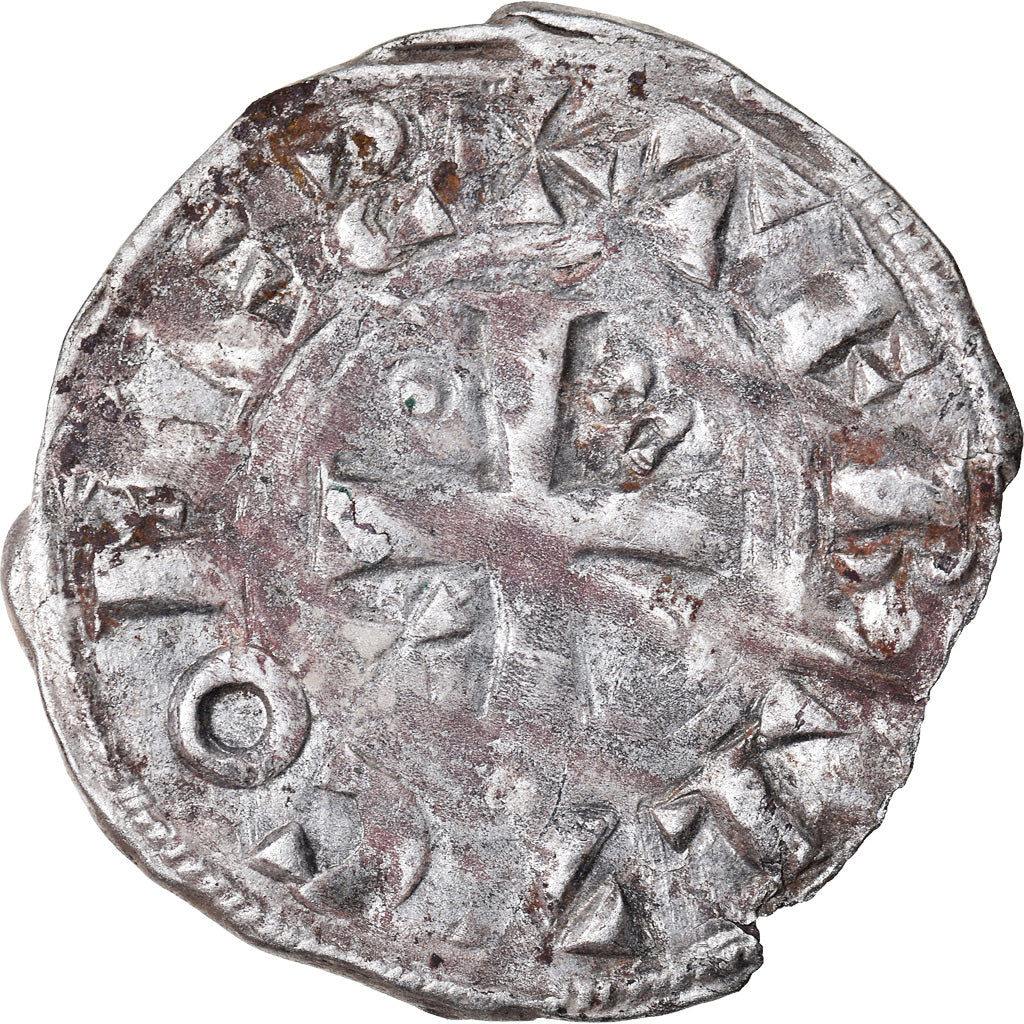 Monnaie, France, Champagne, Thibaut II, Denier, Provins, TB+, Argent