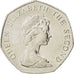 Moneda, Islas Malvinas, Elizabeth II, 50 Pence, 1998, SC, Cobre - níquel