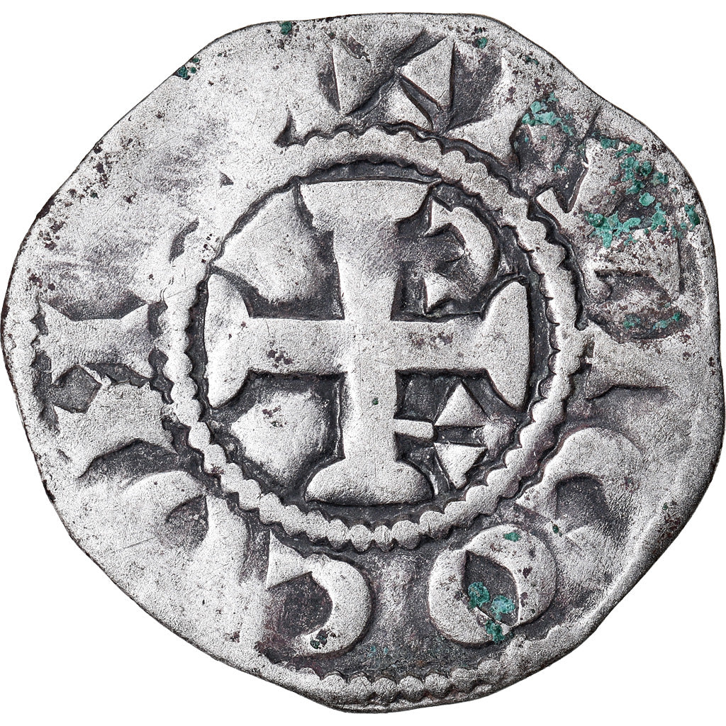 Coin, France, Anjou, Foulques V, Denarius, Angers, VF(30-35), Silver