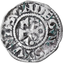 Moneda, Francia, Anjou, Foulques IV, Denarius, Angers, MBC, Plata, Boudeau:152