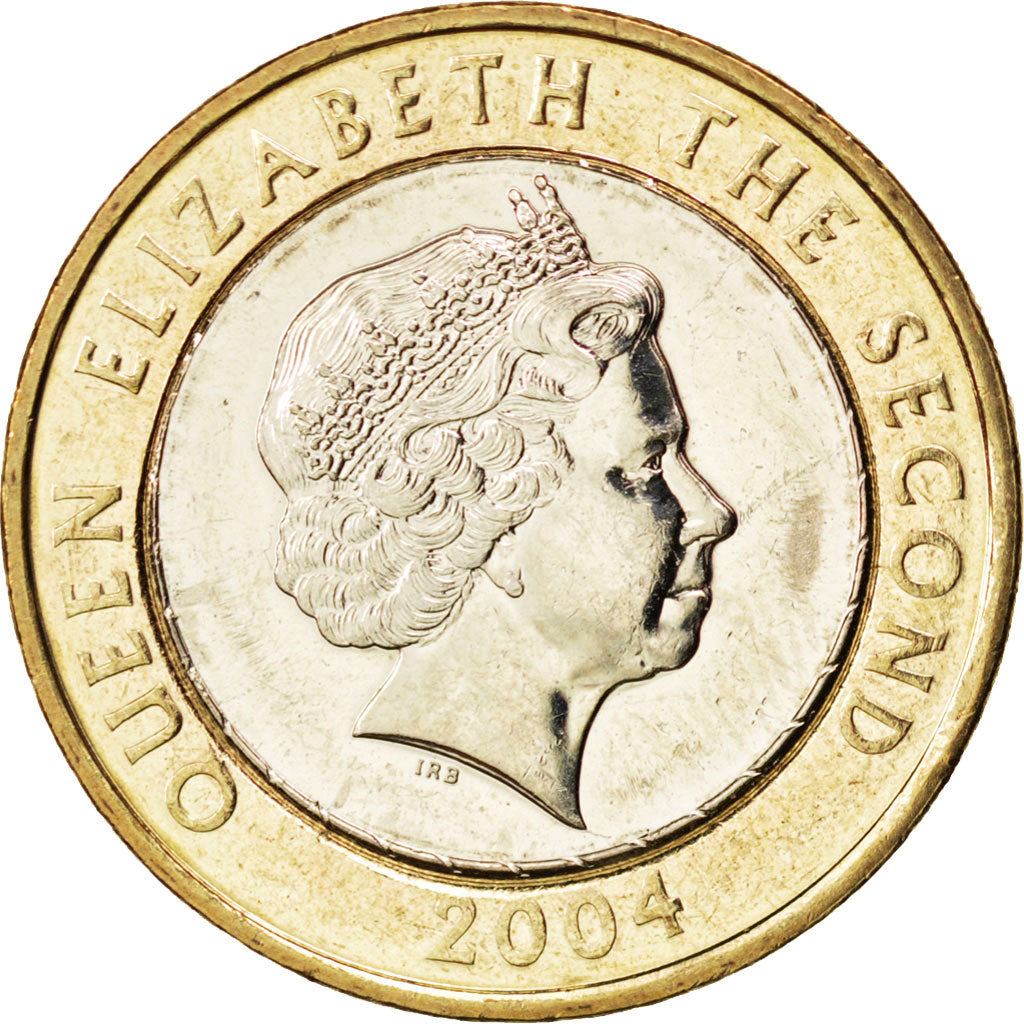 FALKLAND ISLANDS, 2 Pounds, 2004, KM #137, MS(63), Bi-Metallic, 28.4, 12.07