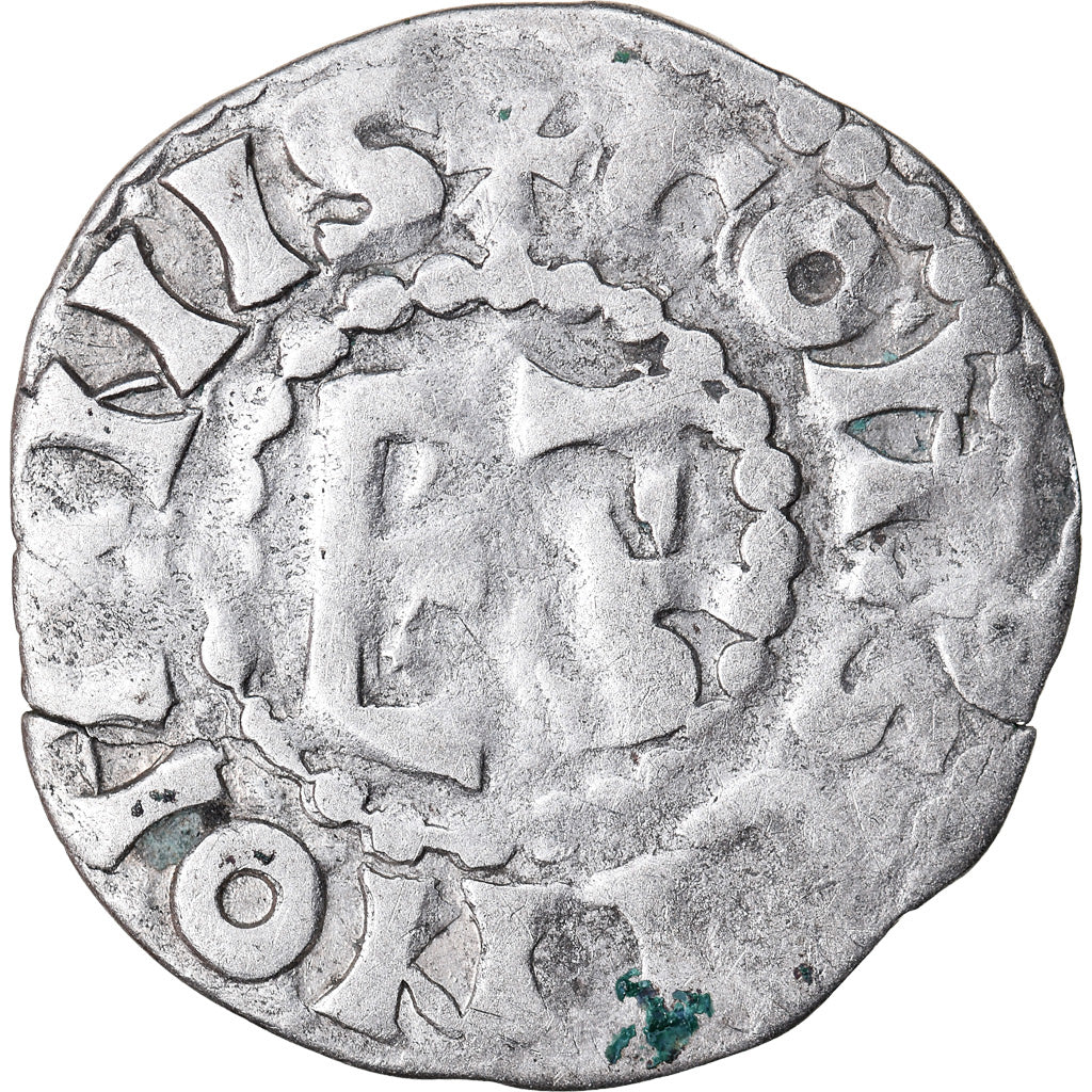 Munten, Frankrijk, Herbert I, Denarius, Le Mans, Immobilized type, FR+, Zilver