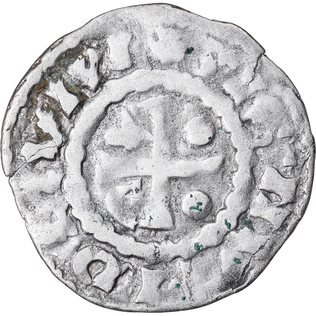 Munten, Frankrijk, Herbert I, Denarius, Le Mans, Immobilized type, FR+, Zilver