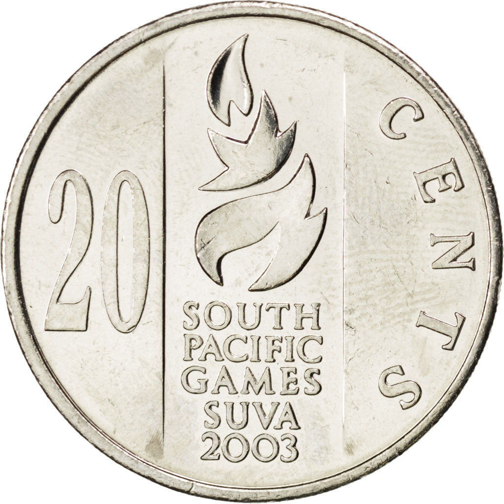 Coin, Fiji, Elizabeth II, 20 Cents, 2003, MS(63), Copper-nickel, KM:95