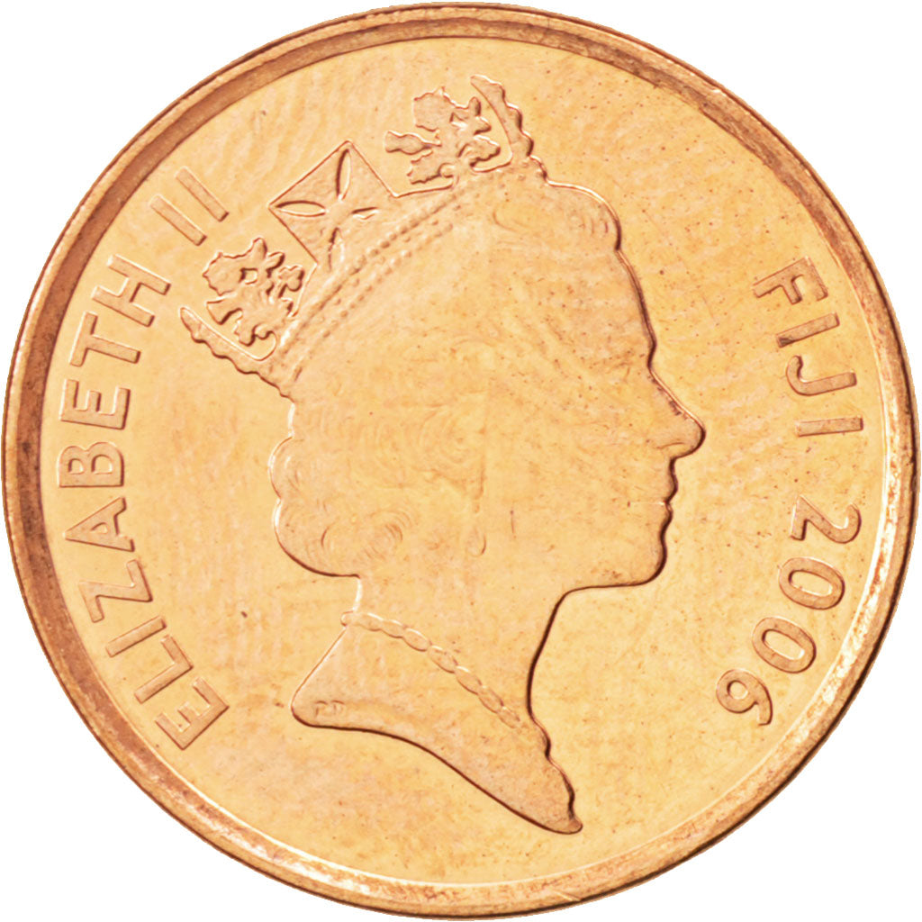 Coin, Fiji, Elizabeth II, Cent, 2006, Ottawa, MS(63), Copper Plated Steel