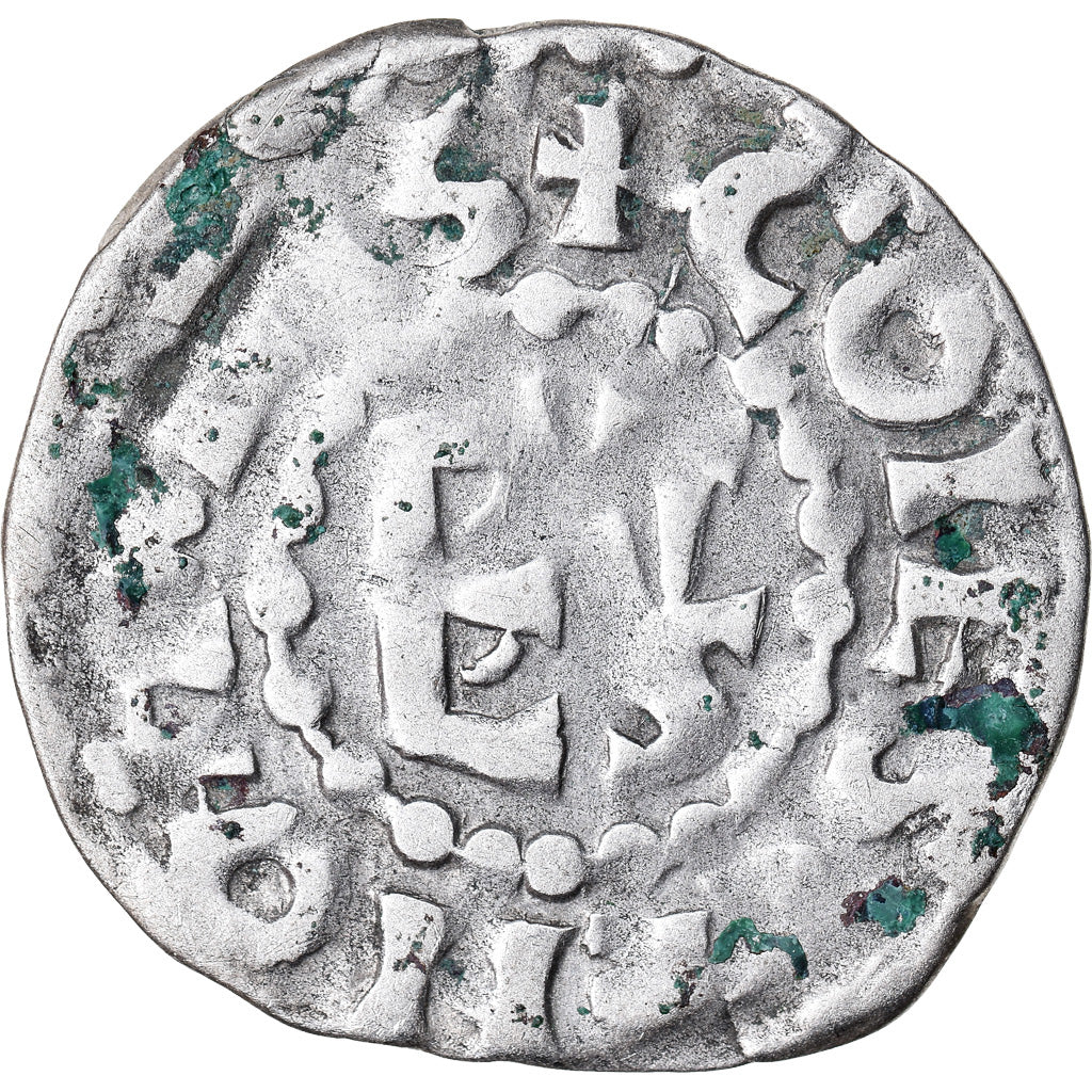 Munten, Frankrijk, Herbert I, Denarius, Le Mans, Immobilized type, FR+, Zilver