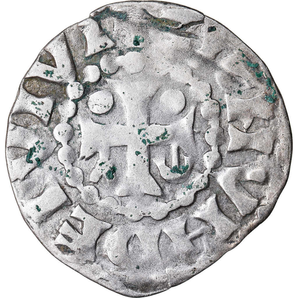 Munten, Frankrijk, Herbert I, Denarius, Le Mans, Immobilized type, FR+, Zilver