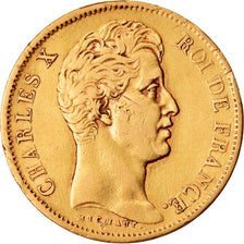 Moneta, Francja, Charles X, 40 Francs, 1828, Paris, EF(40-45), Złoto, KM:721.1