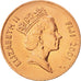 Coin, Fiji, Elizabeth II, 2 Cents, 2001, MS(63), Copper Plated Zinc, KM:50a