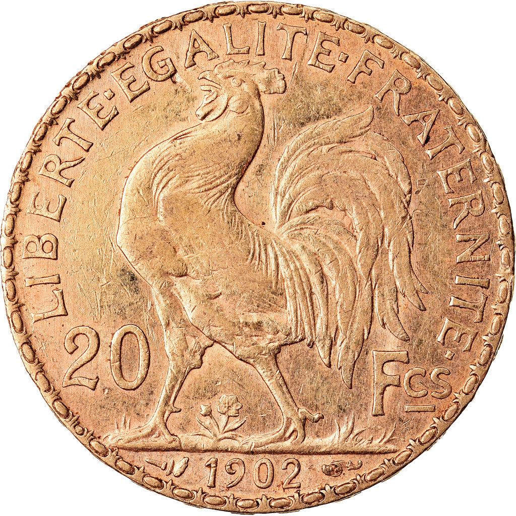 Coin, France, Marianne, 20 Francs, 1902, Paris, AU(55-58), Gold, KM:847