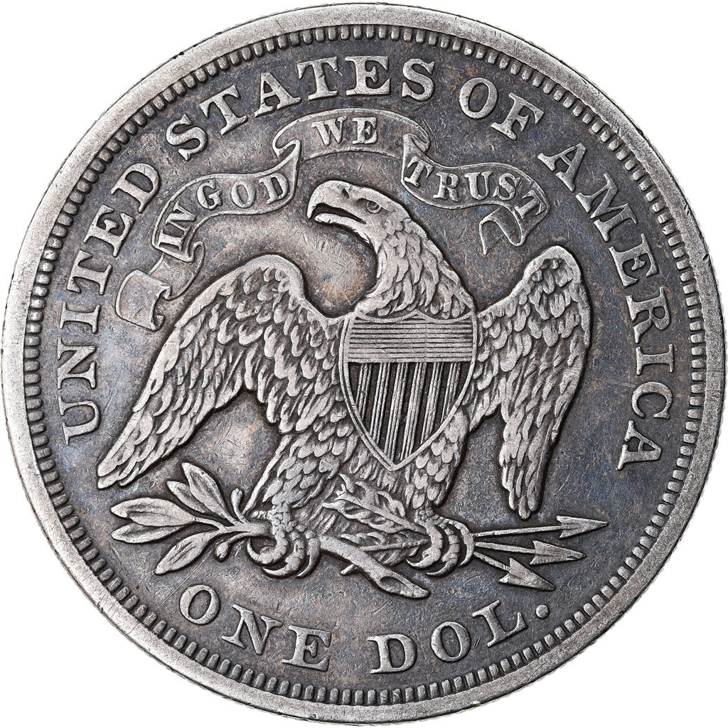Coin, United States, Seated Liberty Dollar, Dollar, 1870, U.S. Mint