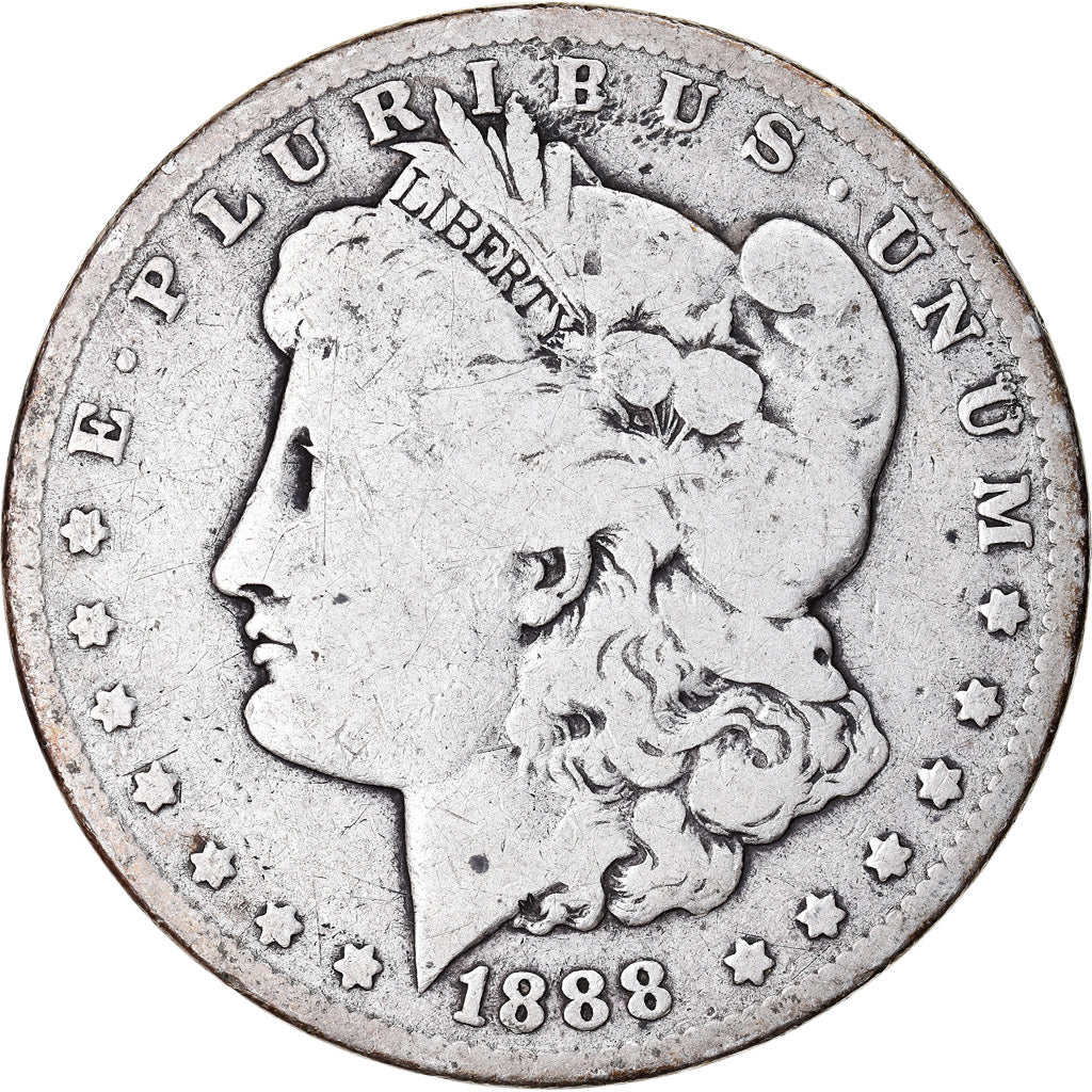 Coin, United States, Morgan Dollar, Dollar, 1888, U.S. Mint, Philadelphia