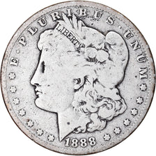 Coin, United States, Morgan Dollar, Dollar, 1888, U.S. Mint, Philadelphia