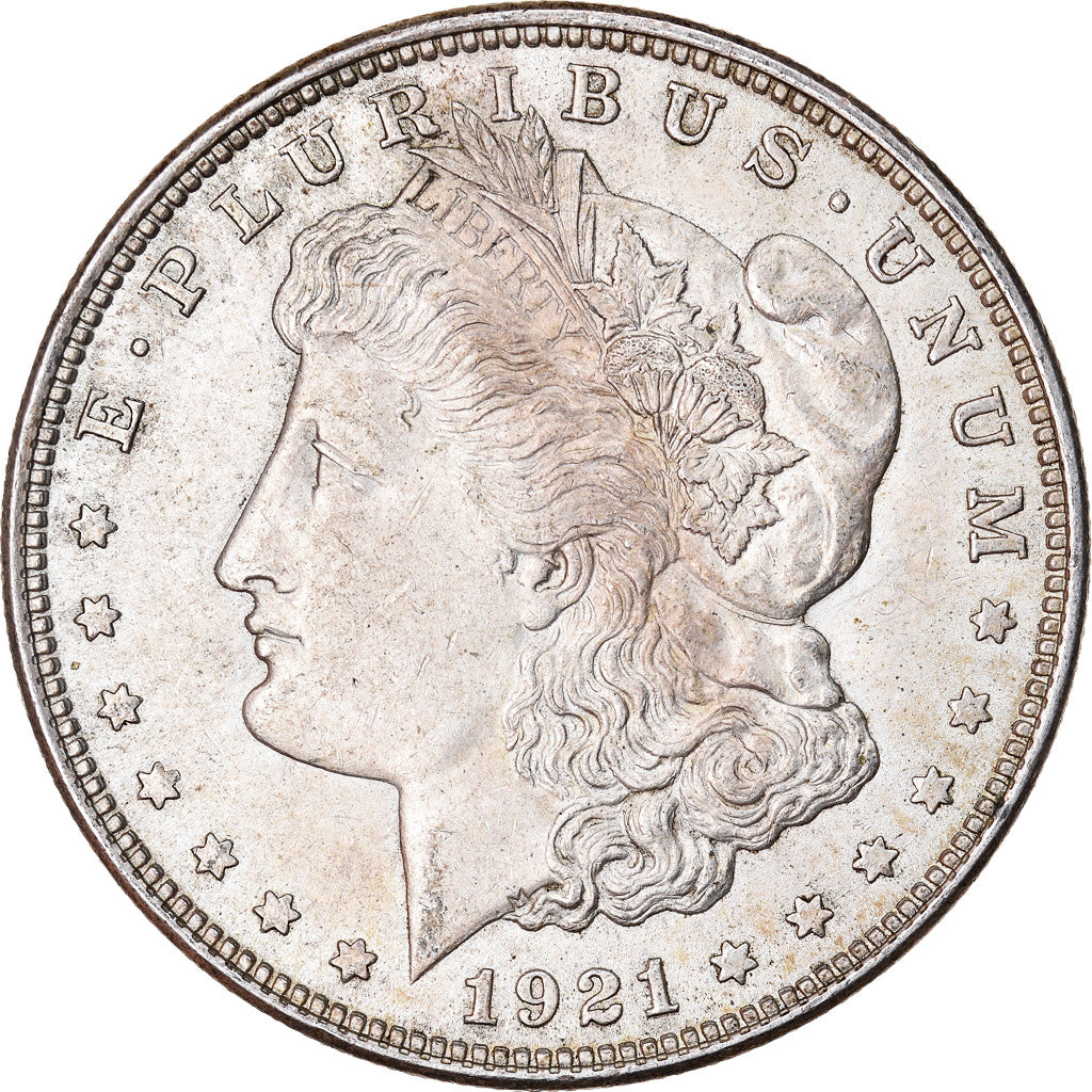 Coin, United States, Morgan Dollar, Dollar, 1921, U.S. Mint, Philadelphia