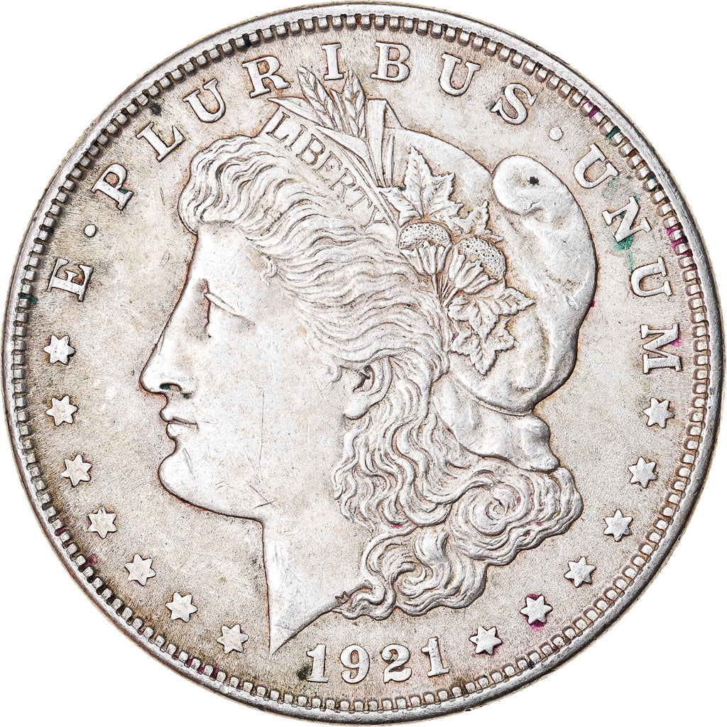 Coin, United States, Morgan Dollar, Dollar, 1921, U.S. Mint, Philadelphia