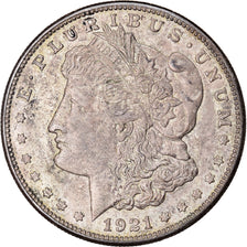Coin, United States, Morgan Dollar, Dollar, 1921, U.S. Mint, San Francisco