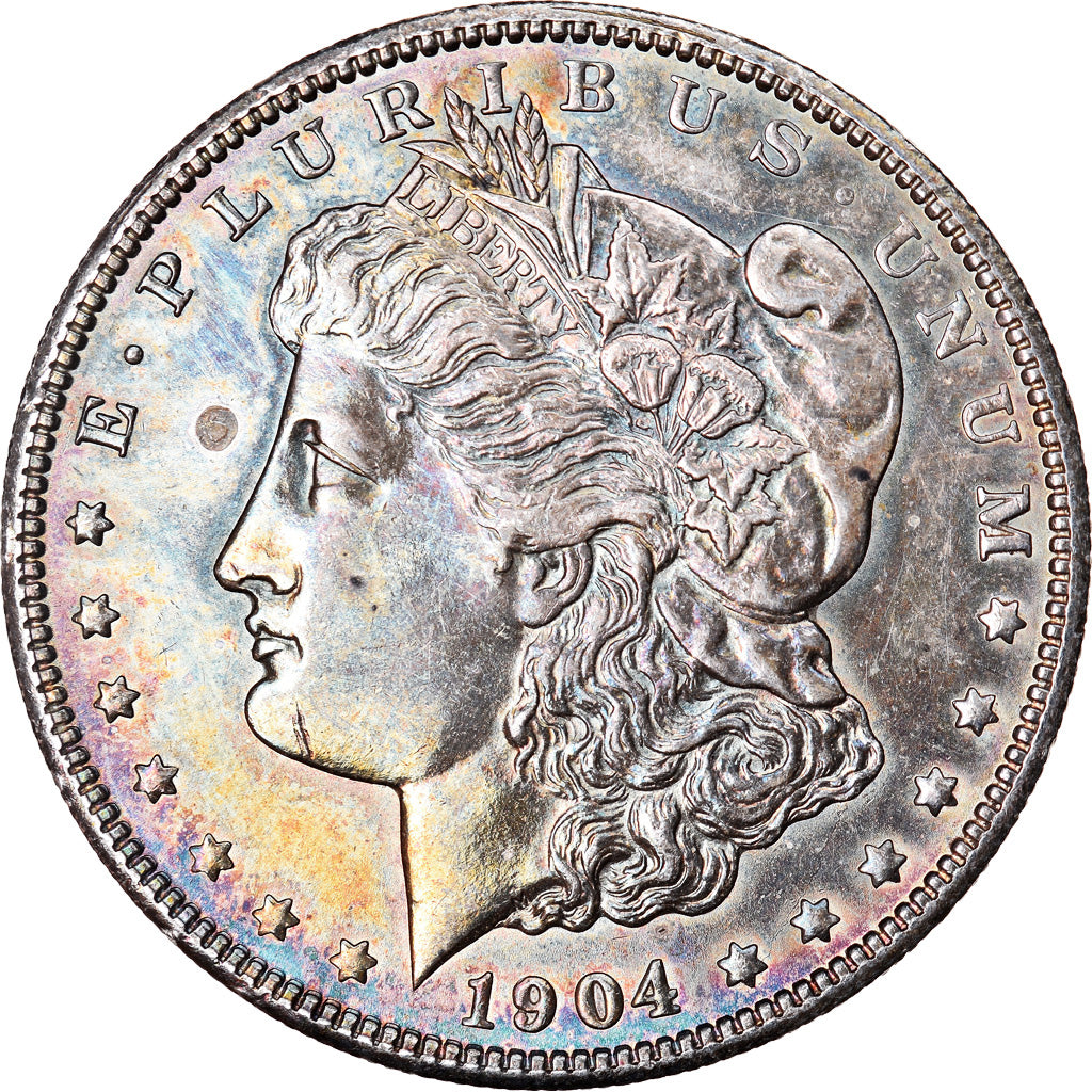 Coin, United States, Morgan Dollar, Dollar, 1904, U.S. Mint, New Orleans