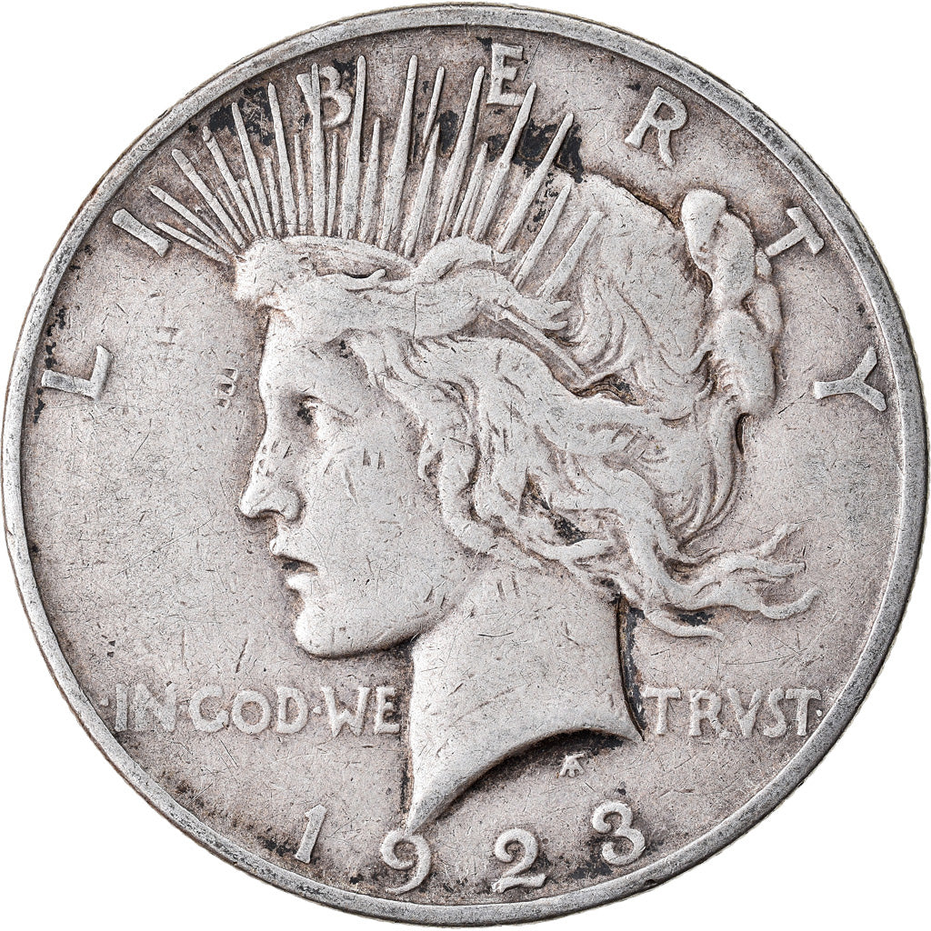 Coin, United States, Peace Dollar, Dollar, 1923, U.S. Mint, Denver, VF(30-35)