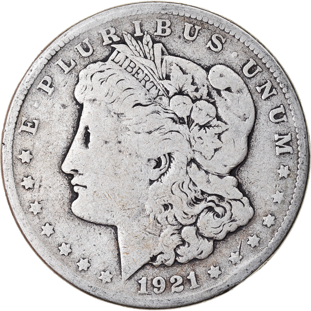 Coin, United States, Morgan Dollar, Dollar, 1921, U.S. Mint, San Francisco