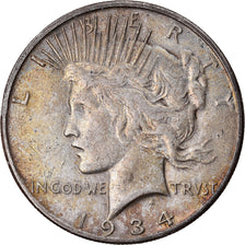 Coin, United States, Peace Dollar, Dollar, 1934, U.S. Mint, San Francisco