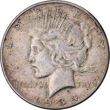 Coin, United States, Peace Dollar, Dollar, 1934, U.S. Mint, Denver, EF(40-45)