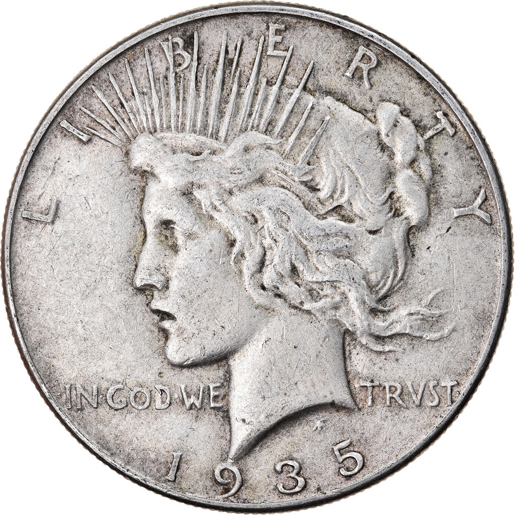 Coin, United States, Peace Dollar, Dollar, 1935, U.S. Mint, Philadelphia
