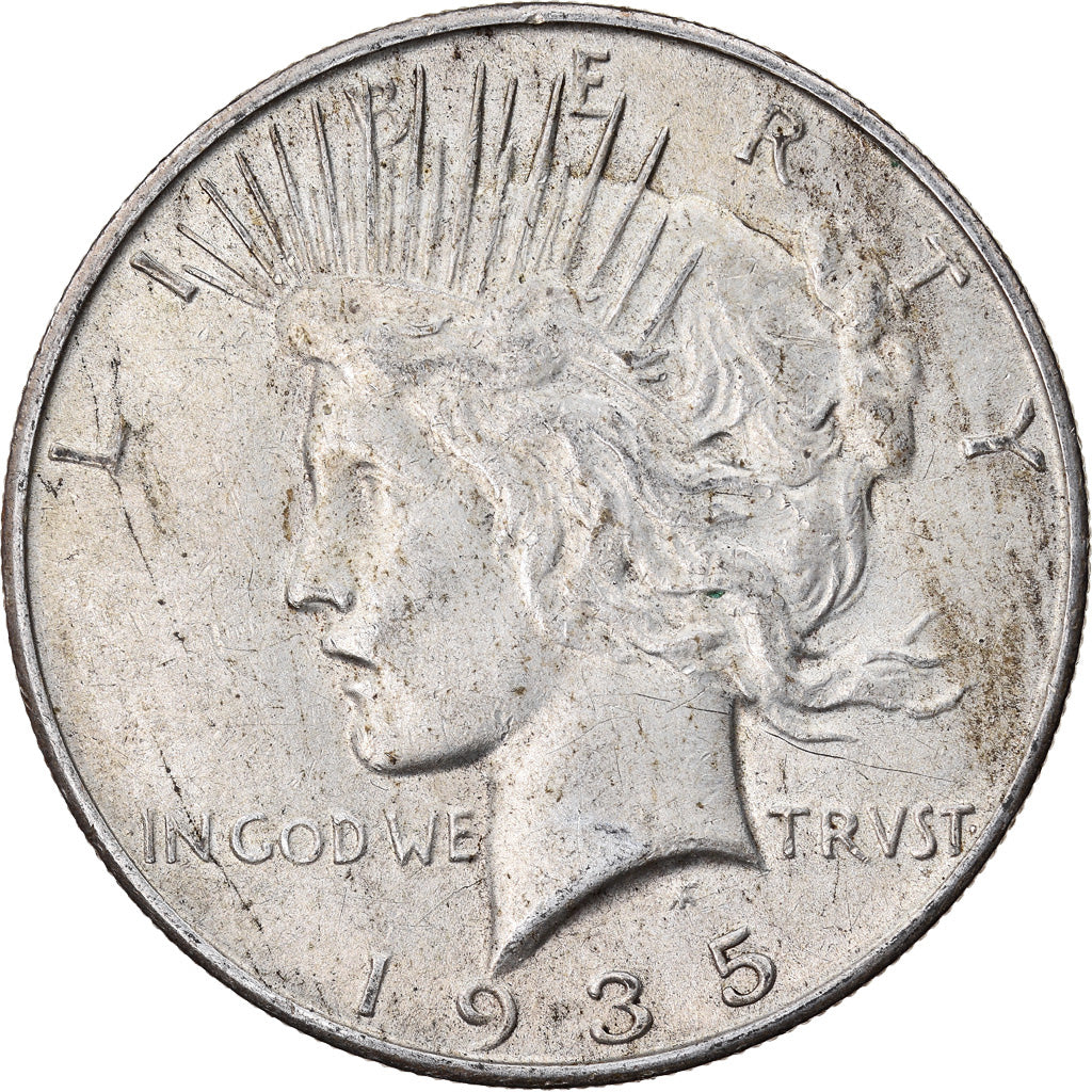 Coin, United States, Peace Dollar, Dollar, 1935, U.S. Mint, San Francisco