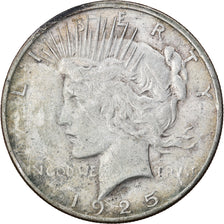 Coin, United States, Peace Dollar, Dollar, 1925, U.S. Mint, Philadelphia