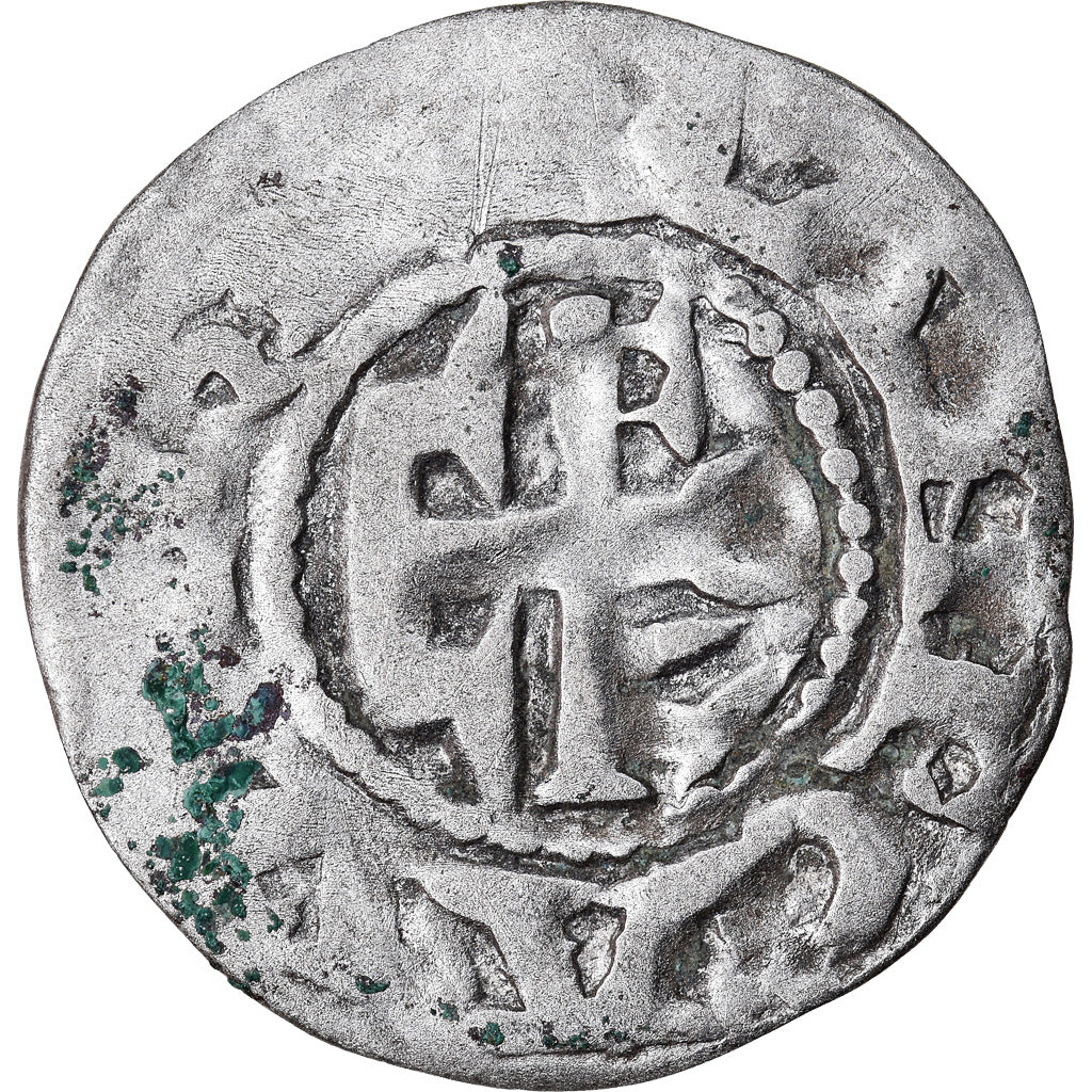 Moneta, Francja, Anjou, Foulques IV, Denarius, Angers, VF(20-25), Srebro