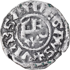 Moneta, Francia, Anjou, Foulques IV, Denarius, Angers, MB+, Argento, Boudeau:152