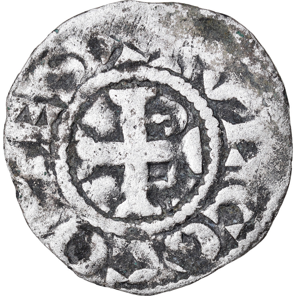 Moneta, Francia, Anjou, Foulques IV, Denarius, Angers, MB, Argento, Boudeau:152