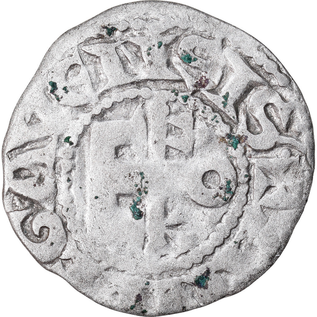 Moneda, Francia, Anjou, Foulques IV, Denarius, Angers, BC+, Plata, Boudeau:152