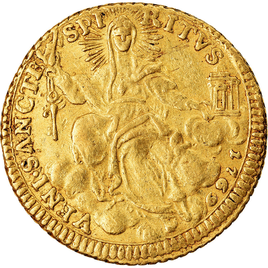 Munten, Italiaanse staten, PAPAL STATES, Sede Vacante, Zecchino, 1769, Rome